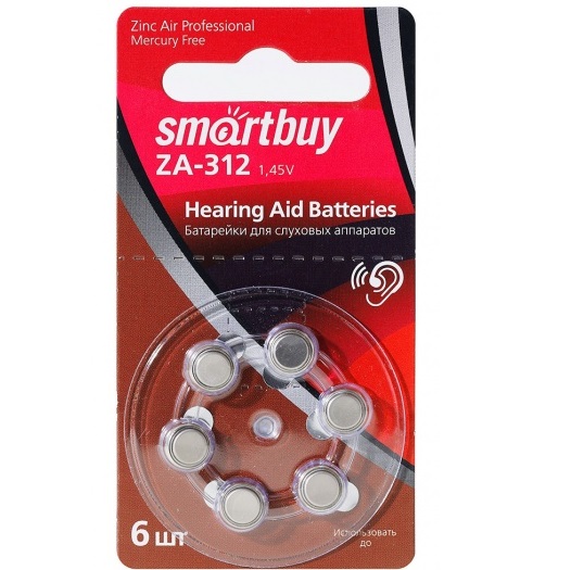 Элемент питания SMARTBUY ZA312 BL-6 (60/3000) (SBZA-A312-6B)