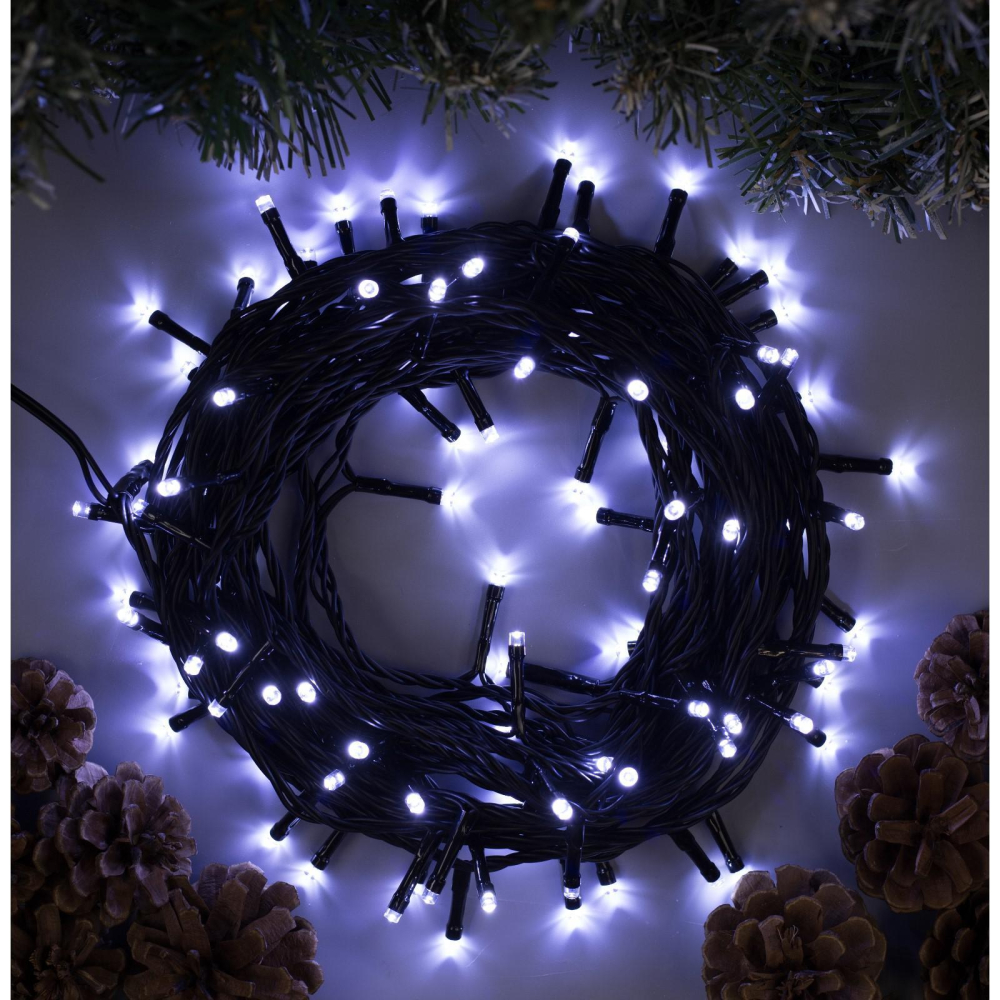 Гирлянда "Нить" 10 м, свечение белое,  IP44