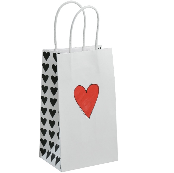 Пакет подарочный крафтовый Love you, 12 × 21 × 9 см