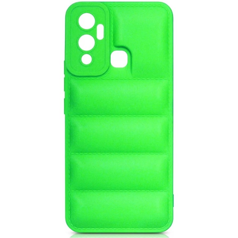 Силиконовый чехол (дутый) DF для Infinix Hot 12 Play DF inJacket-02 (lime)