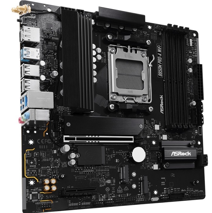 Материнская плата ASROCK B850M-X WIFI R2.0, AM5, AMD B850, 2xDDR5, 4xSATA, 2xM.2, 1xPCIe 5.0 x16, 1xPCIe 4.0 x4, 1xPCIe 3.0 x1, 1xDP, 1xHDMI, 1x2.5Gb 