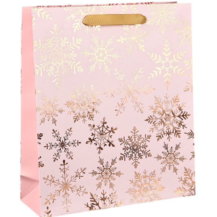 Пакет новогодний «Вьюга», тиснение, M 30×26×9 см 10453768