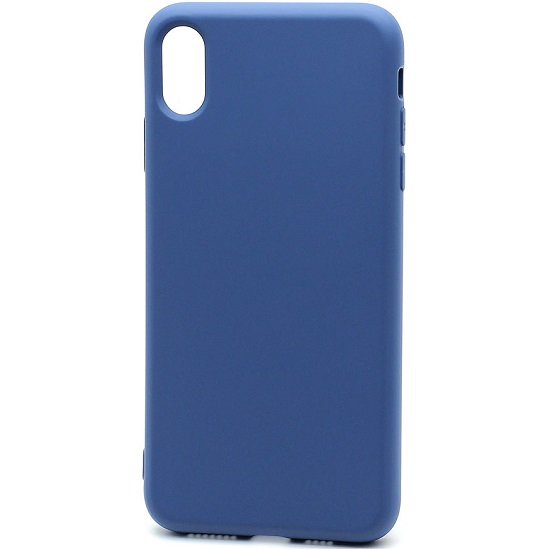 Задняя накладка SILICONE CASE NEW ERA для iPhone XS Max синий