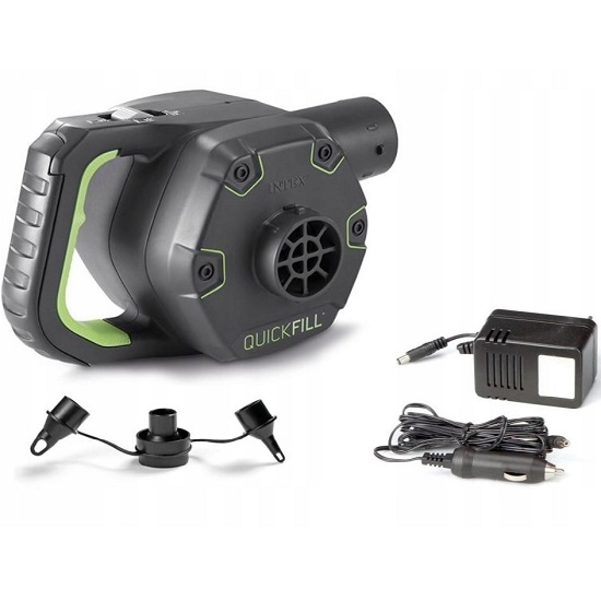 Насос электрический INTEX 66642, 220В "Quick-Fill Rechargeable" перезаряжаемый, 650л/м, 3 насадки в комплекте