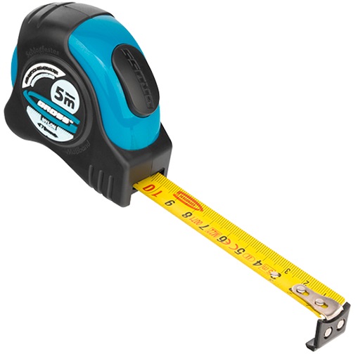 Рулетка 5м x 19мм GROSS "Schlagfest", магн. обрез зацеп, двухст. шкала, нейлон покр. автоматич// 31112