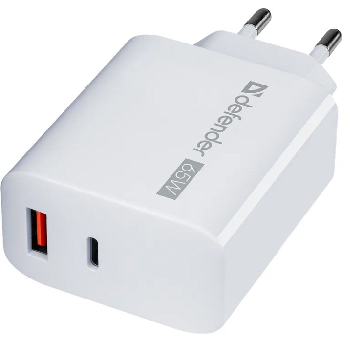 Сетевое ЗУ 1USB/1Type-C DEFENDER UPA-165 USB A+C, 65W