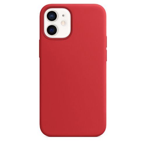 Задняя накладка SILICON CASE для iPhone 12 mini красный