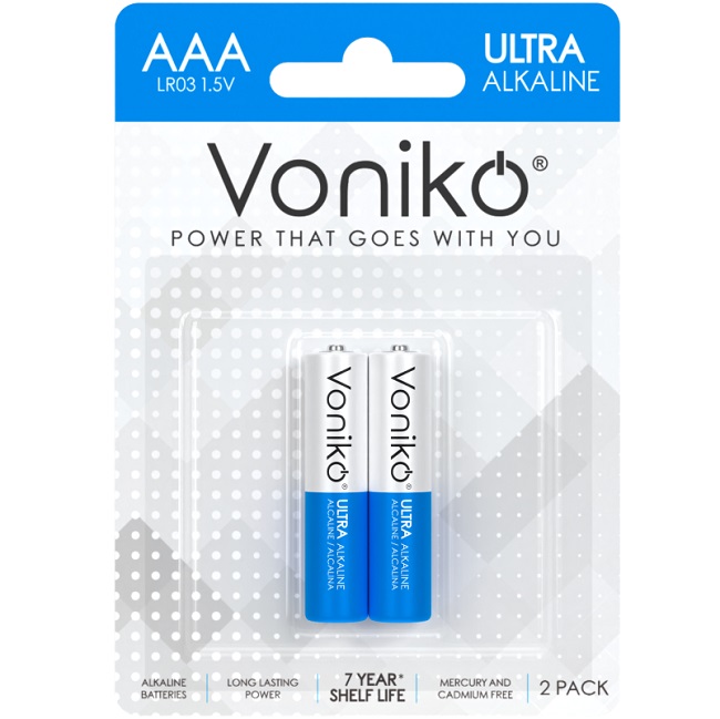Элемент питания VONIKO LR03 (LR03-BL2) (2/60/480)
