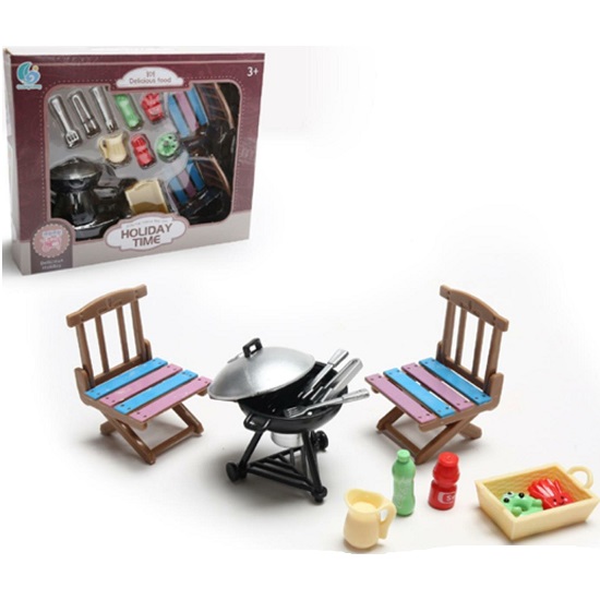 Набор "Мебель" посуда и стулья для пикника, в/к 18*15*7 см 2963812