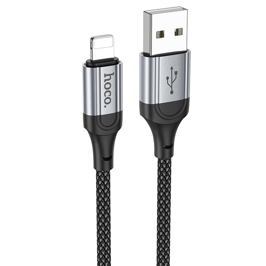 Кабель USB <--> Lightning/Type-C/microUSB  1.0м HOCO X102 Fresh, 1.0м, 2.4A, цвет: чёрный