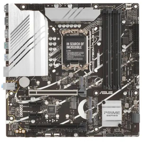 Материнская плата ASUS PRIME Z790M-PLUS D4, LGA1700, Z790, 4*DDR4, HDMI+DVI+DP, CrossFireX, SATA3 + RAID, Audio, Gb LAN, USB 3.2, USB 2.0, COM*1 heade