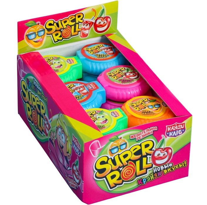 Жевательная резинка Super roll ассорти, 10 г 10618831