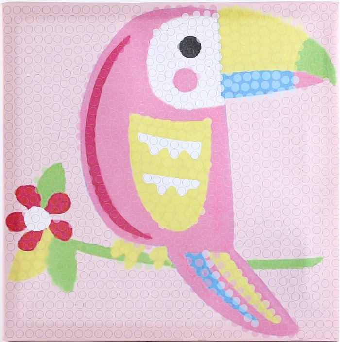 Аппликация помпошками «Тукан», размер — 30 × 30 см, клей 30 мл