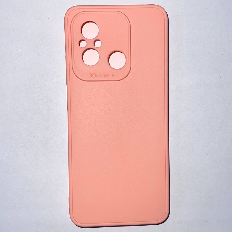 Задняя накладка Мобилис для Xiaomi Redmi 12C, персиковый , матовая с защитой камеры