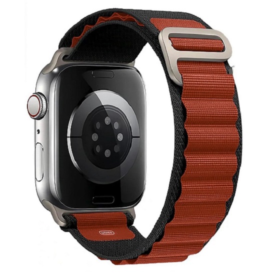 Текстильный ремешок ApW27 Alpine Loop для Apple Watch 38/40/41mm (black/brown)