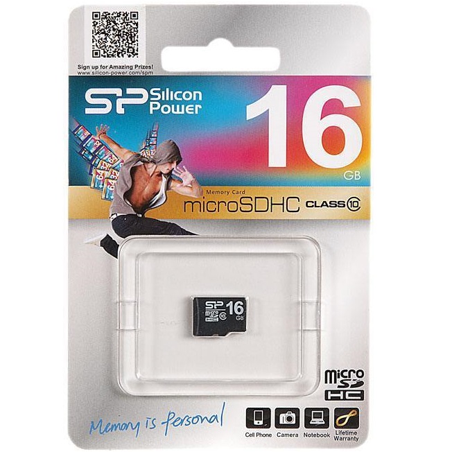 Micro SD 16Gb Silicon Power Class 10  без адаптера
