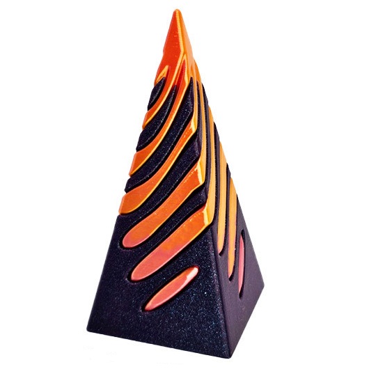 Пирамида антистресс 8 см, Черный+красный