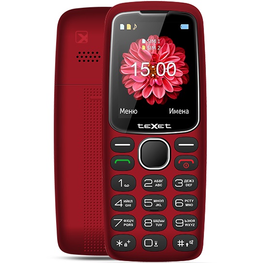Телефон TEXET TM-B307 красный