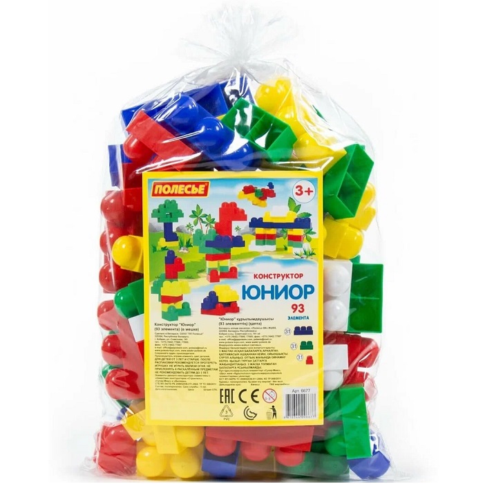 Конструктор ПОЛЕСЬЕ Юниор 93 эл в мешке