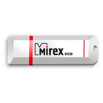 USB  8Gb Mirex Knight белый (ecopack)