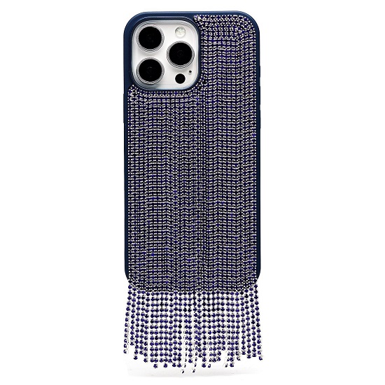 Задняя накладка PC095 POSH SHINE для iPhone 16 Pro Max кристальный водопад (blue titanium) (237127)