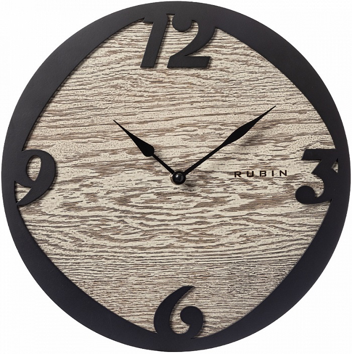 Часы настенные РУБИН "Классика", из МДФ, открытая стрелка, d=30 см (3033-002)