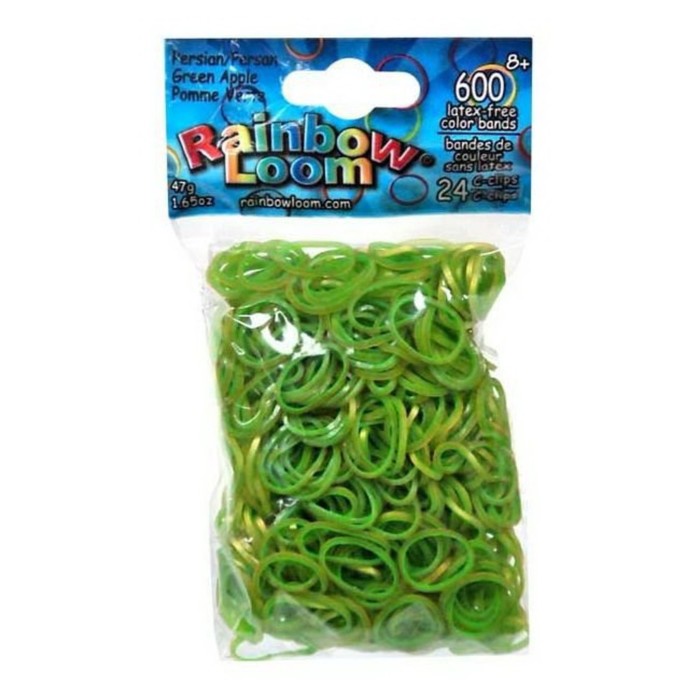 Резиночки для плетения браслетов RAINBOW LOOM, Персидская коллекция, Зелёное яблоко   9128214