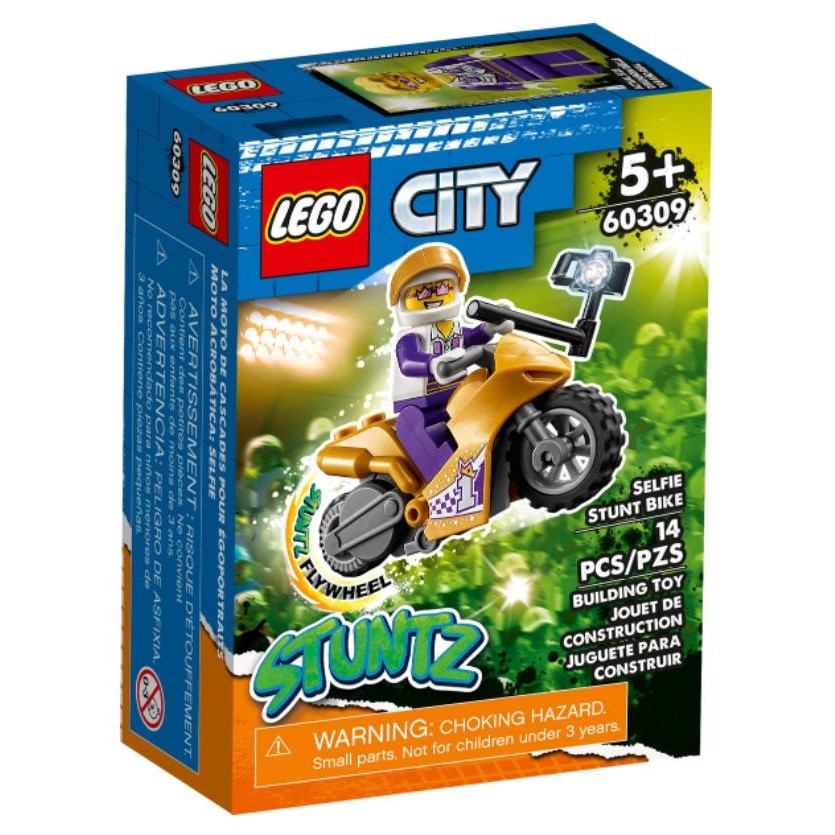 Конструктор LEGO City 60309 Трюковый мотоцикл с экшн-камерой