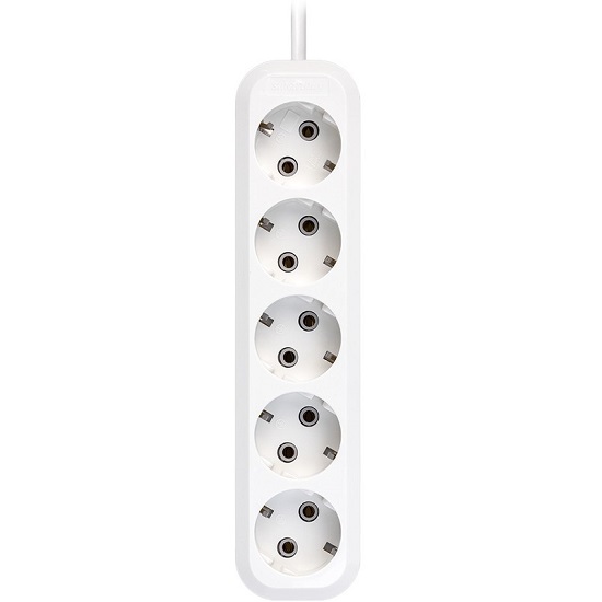 Сетевой удлинитель 10.0м SMARTBUY SBE-16-5-10-Z, 5 розеток, 16А/3,5кВт с/з ПВС 3х1,0