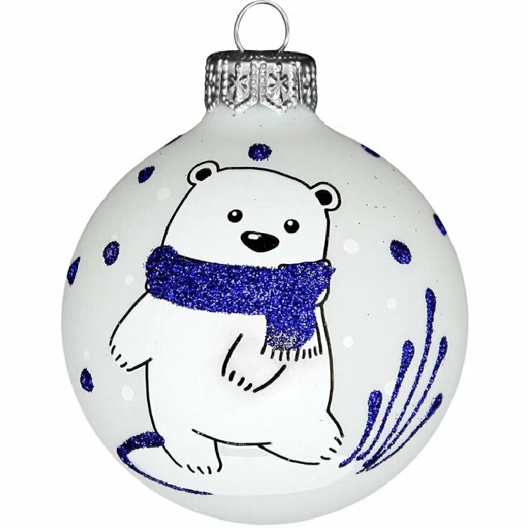 Шар "Веселый медвежонок 1", 65мм, в подарочной упаковке КУ-65-224178/1