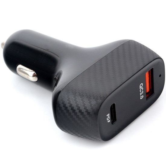 Авто ЗУ 1USB/1Type-C CABLEXPERT MP3A-UC-CAR20, черный, 36Вт