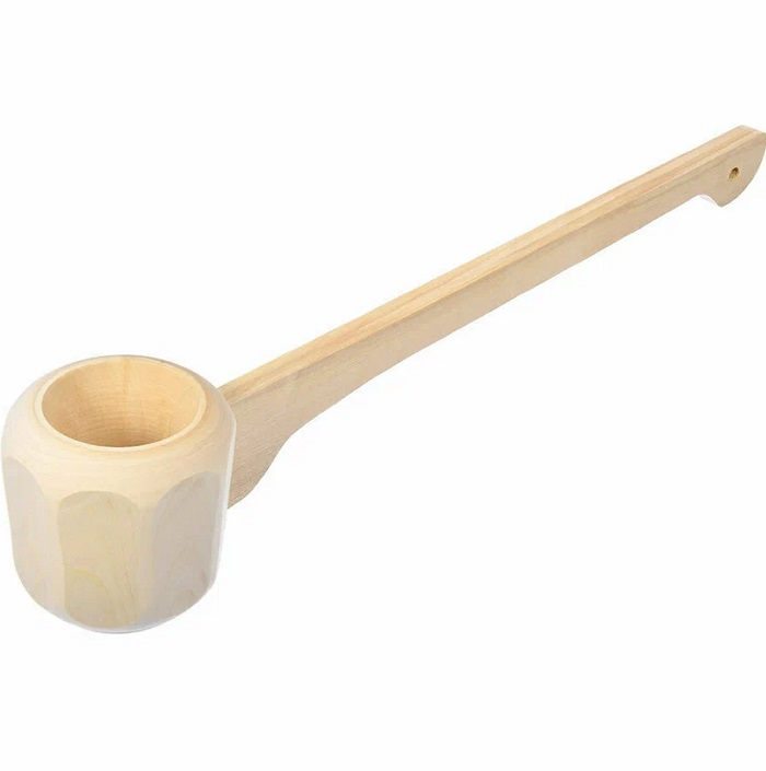 Ковш-черпак 0,25 л БАННЫЕ ШТУЧКИ, граненый с горизонтальной ручкой/ 30041