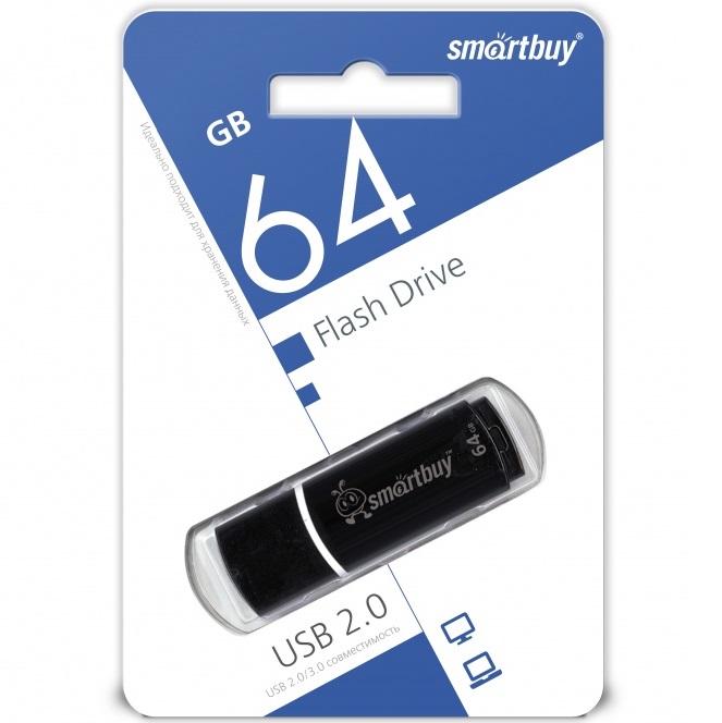 USB 64Gb Smart Buy Crown Black