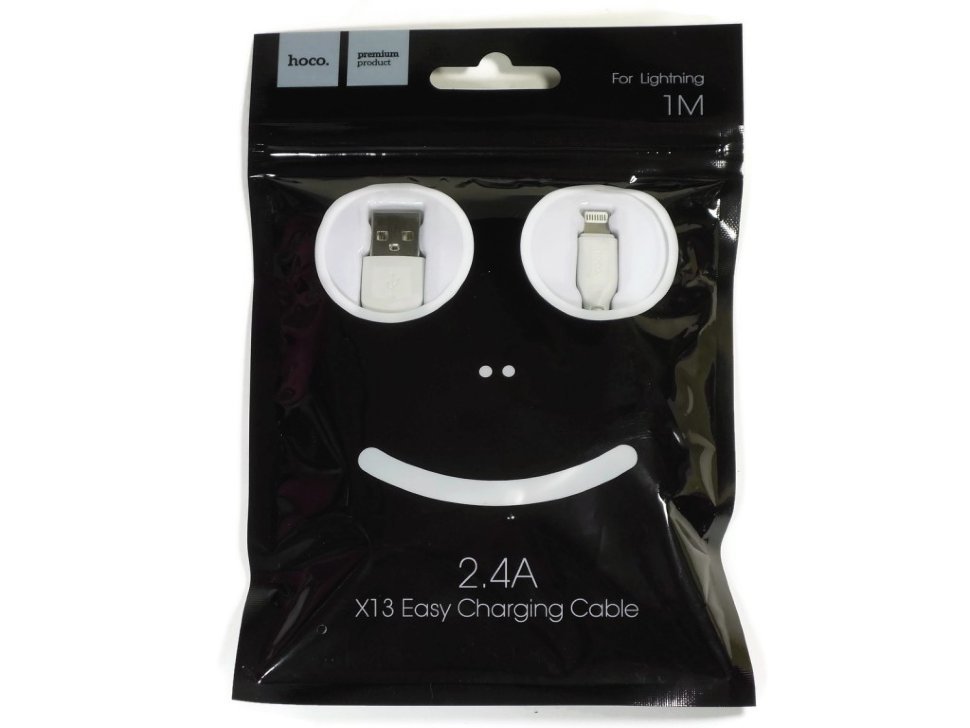 Кабель USB <--> Lightning  1.0м HOCO Easy X13 белый