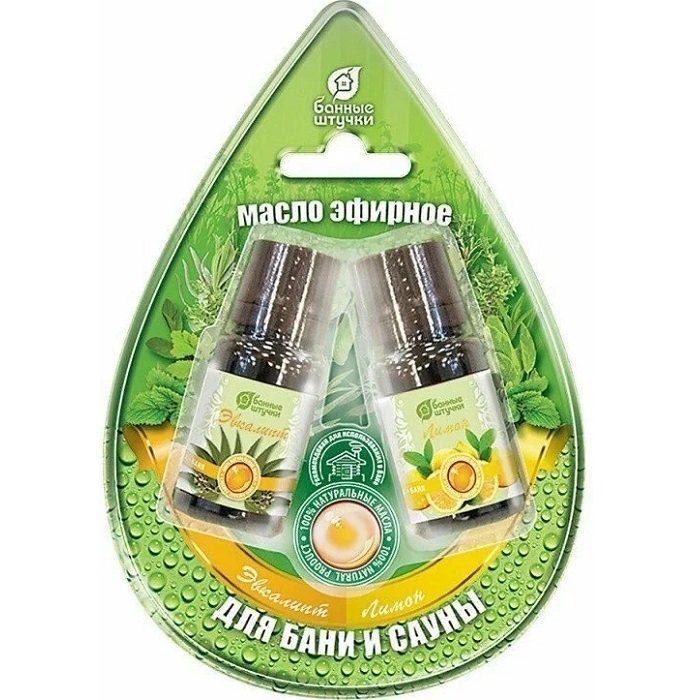 Набор эфирных масел "эвкалипт и лимон" в блистере в форме капля/ 20 32371
