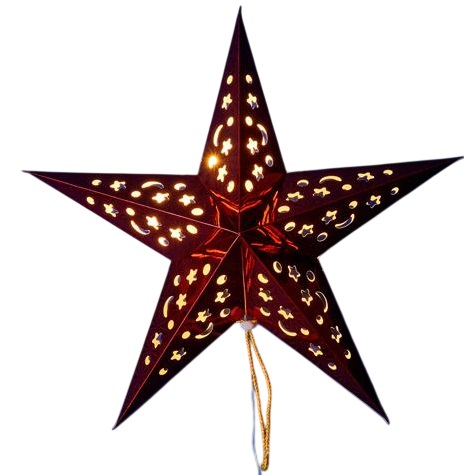 Фигура светодиодная ULD-H4545-005/STA/2AA WARM WHITE IP20 RED STAR UL-00008587