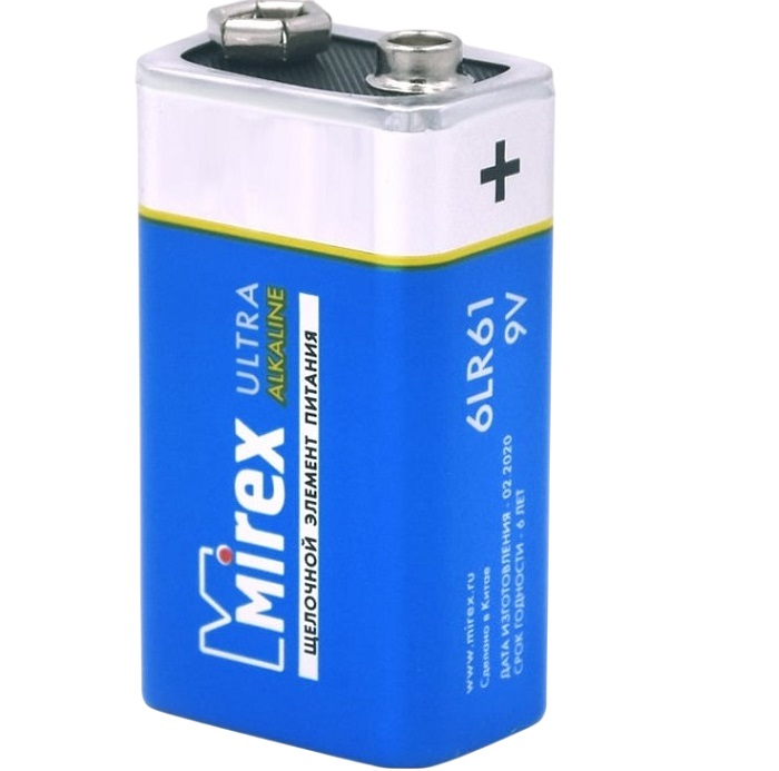 Элемент питания MIREX 6LR61 Shrink  (1/12/240)