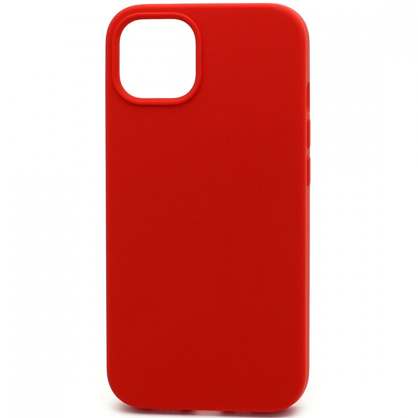Силиконовый чехол SILICONE CASE для iPhone 13 красный (не оригинал)