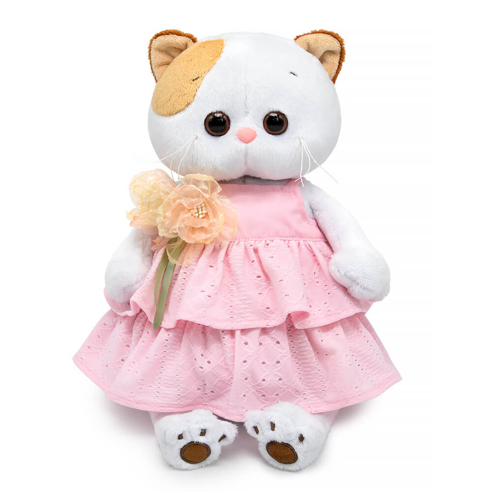 Мягкая игрушка Кошечка Ли-Ли в сарафане с цветами , 27 см (LK27-153)