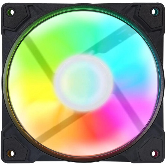 Вентилятор GMNG GG-CF120FRGB1-PWMBK RGB 120x120x25mm черный 4-pin 20-28dB 126gr Ret