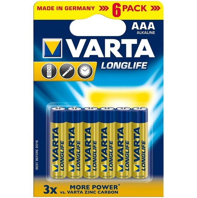 Элемент питания VARTA LR03 Longlife BL-6 (4+2)