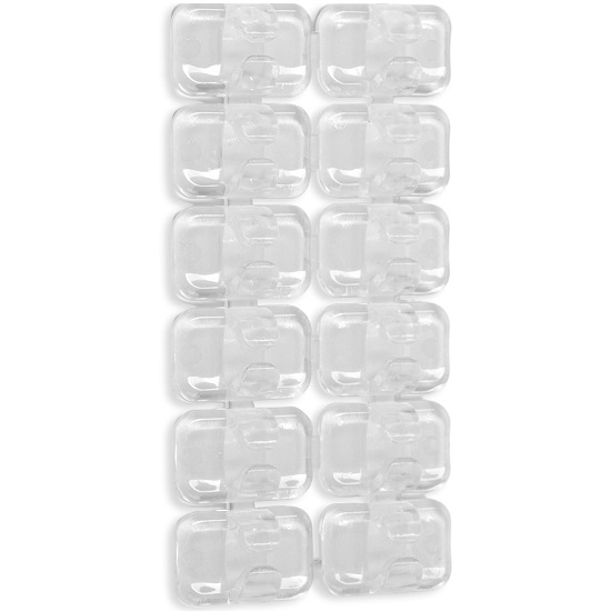 Держатель самоклеящийся для проводов и гирлянд ТУНДРА krep, прозрачный, 12 шт. 9917517