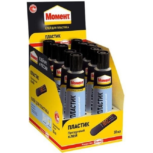 Клей "Момент Пластик",30 мл, в шоу -боксе (1623298)