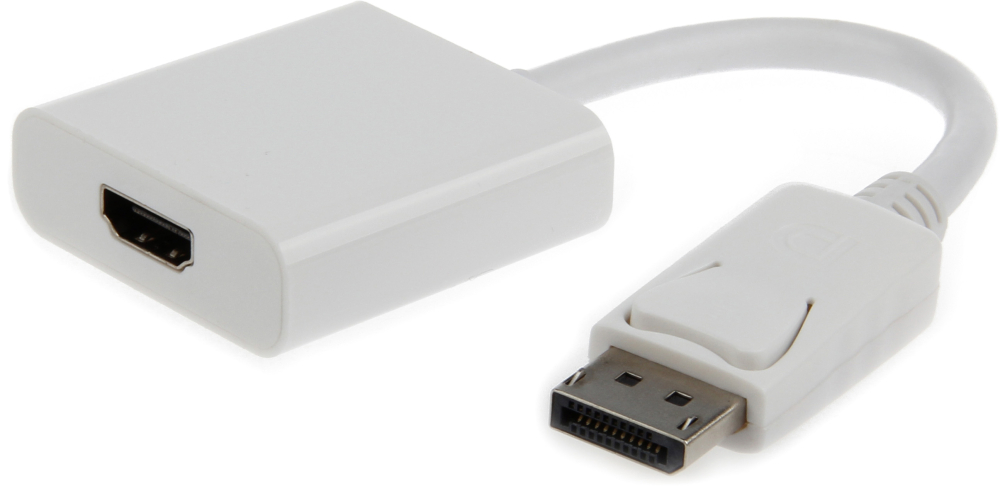 Переходник DisplayPort <--> HDMI GEMBIRD белый (A-DPM-HDMIF-002-W)