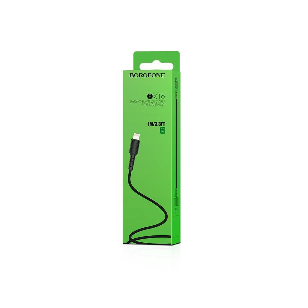 Кабель USB <--> Lightning  1.0м BOROFONE BX16 черный