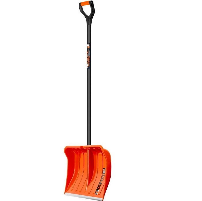 Лопата снеговая FINLAND ORANGE 1731-ч, 550х385х1515 мм, деревянный черенок
