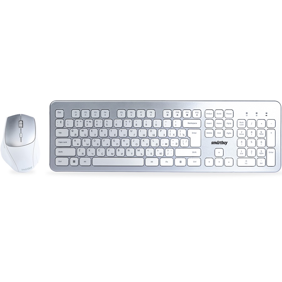 Клавиатура+мышь БП SMARTBUY 233616AG (SBC-233616AG-SW) серебристо-белый