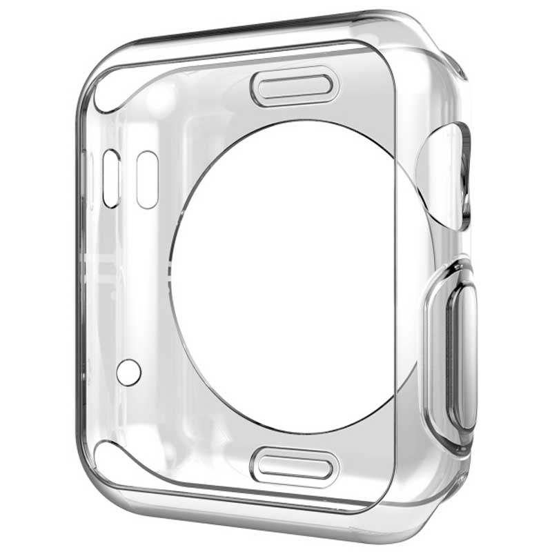 Силиконовый чехол для Apple Watch 38mm прозрачный