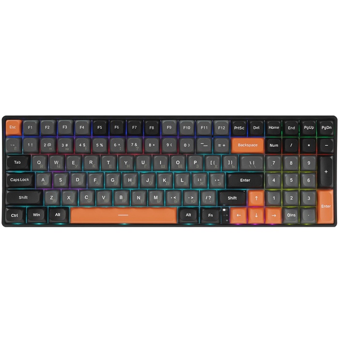 Клавиатура AULA S100 Black-Gray-Orange