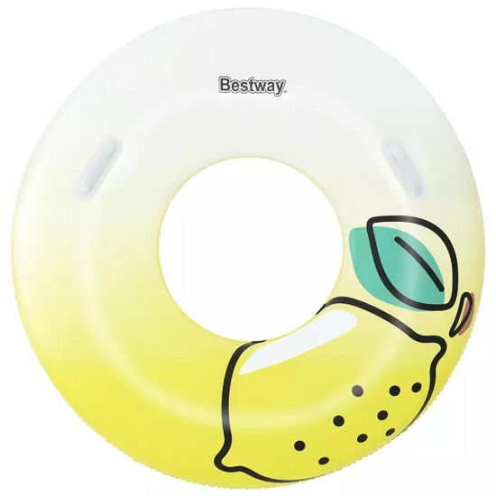 Круг надувной BESTWAY 36448, 1,14 м "Лимон", до 100 кг, от 12 лет
